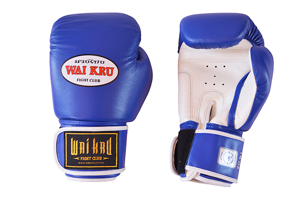 guante muay thai waikru azul guante muay thai waikru azul