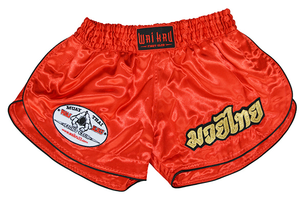 pantalón entrenamiento muay thai wai kru rojo