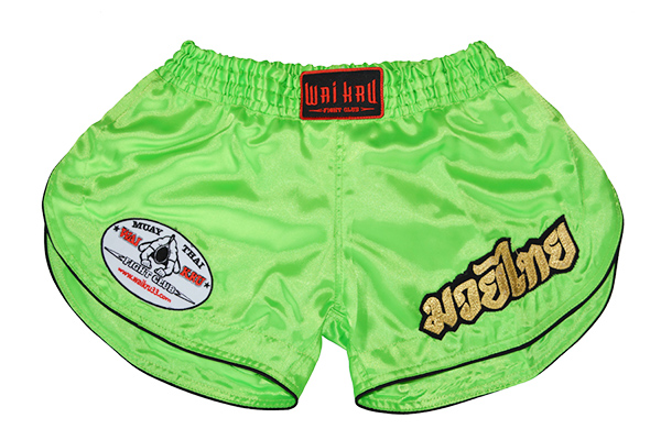 pantalón entrenamiento muay thai wai kru verde neón pantalón entrenamiento muay thai wai kru verde neón