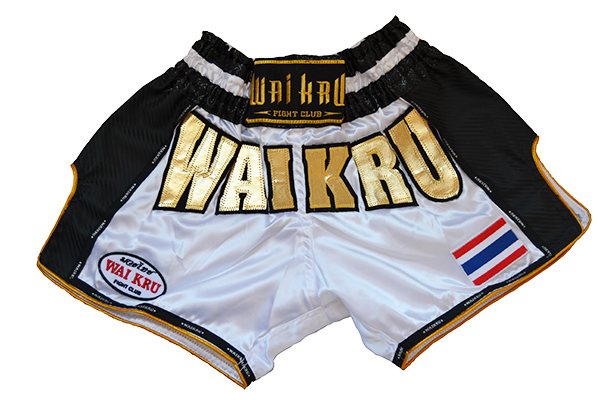 pantaloón muay thai carbono wai kru blanco lateral negro pantaloón muay thai carbono wai kru blanco lateral negro