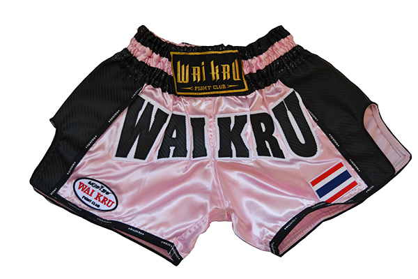 pantalón muay thai carbono wai kru rosa cintura blanca pantalón muay thai carbono wai kru rosa cintura blanca