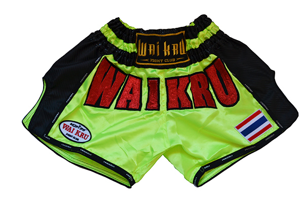pantalón muay thai carbono wai kru verde neón cintura negra pantalón muay thai carbono wai kru verde neón cintura negra