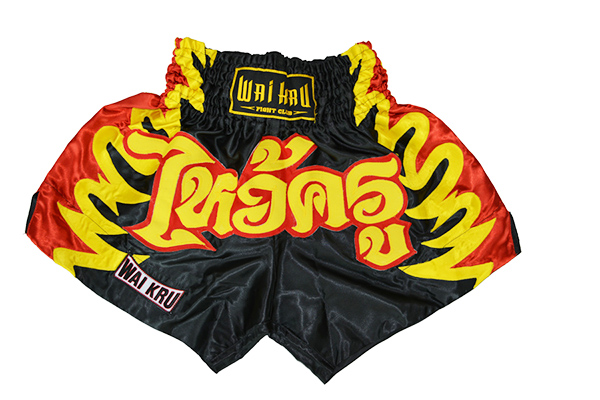pantalón muay thai tradicional waikru negro pantalón muay thai tradicional waikru negro