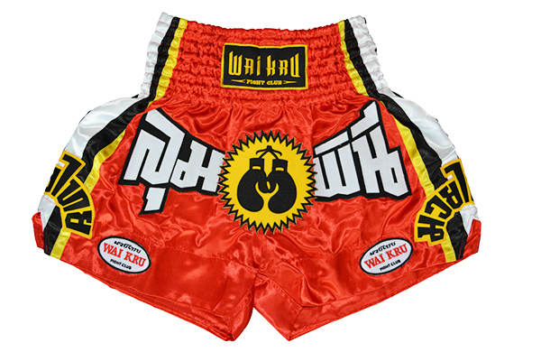 pantalón muay thai tradicional waikru rojo cintura roja pantalón muay thai tradicional waikru rojo cintura roja